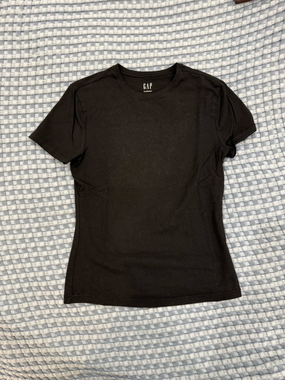 GAP Black Short Sleeve Crew Neck Tee